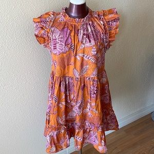 House of Harlow 1960 Orange and Pink Floral Mini Dress